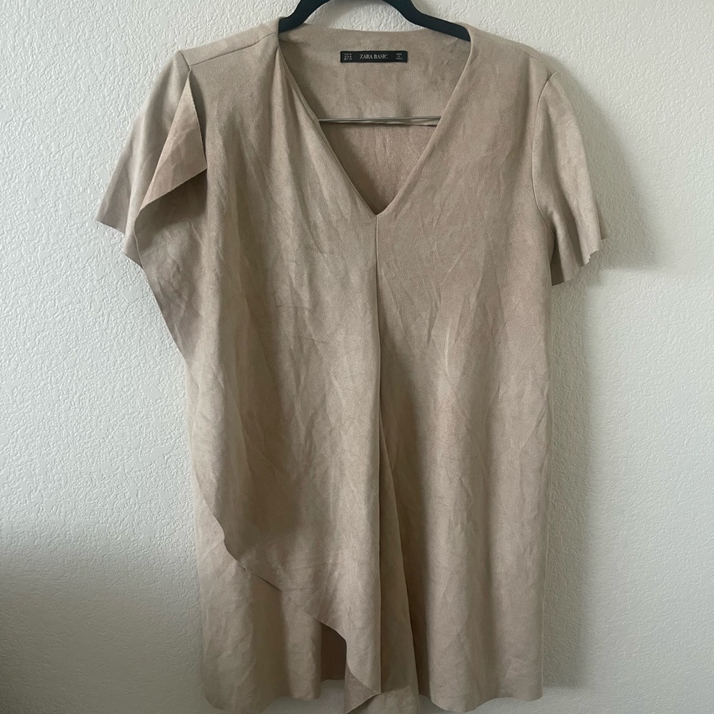 Zara faux suede mini dress
